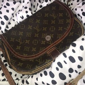 Brown Louis Vuitton cross body bag